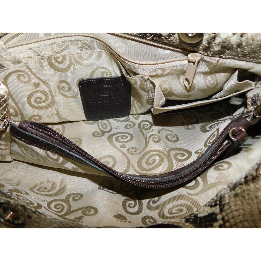 Brighton Python Snake‎ Embossed Brown Leather Sho… - image 6